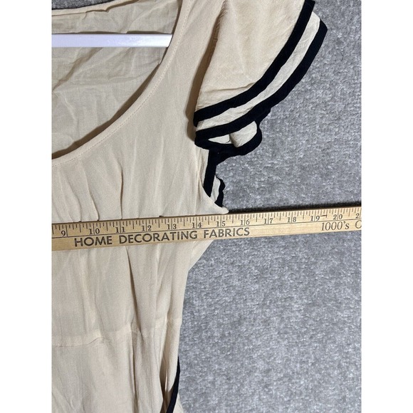 Anthropologie‎ Maeve Time Gone By Dress Womens Size 10P Belted Flutter Sleeve - Picture 8 of 9